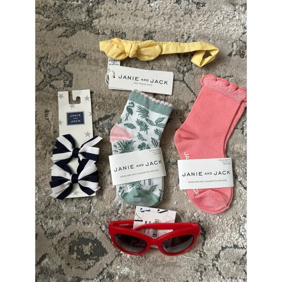 🔥FLASH SALE🔥 Janie and Jack Girls Accessories bundle Set 5 pieces - Picture 1 of 4